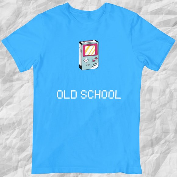 Old School T-Shirt, 90s T-Shirt, Custom Tee, Gaming Shirt, Royal Blue - Picture 4 of 10